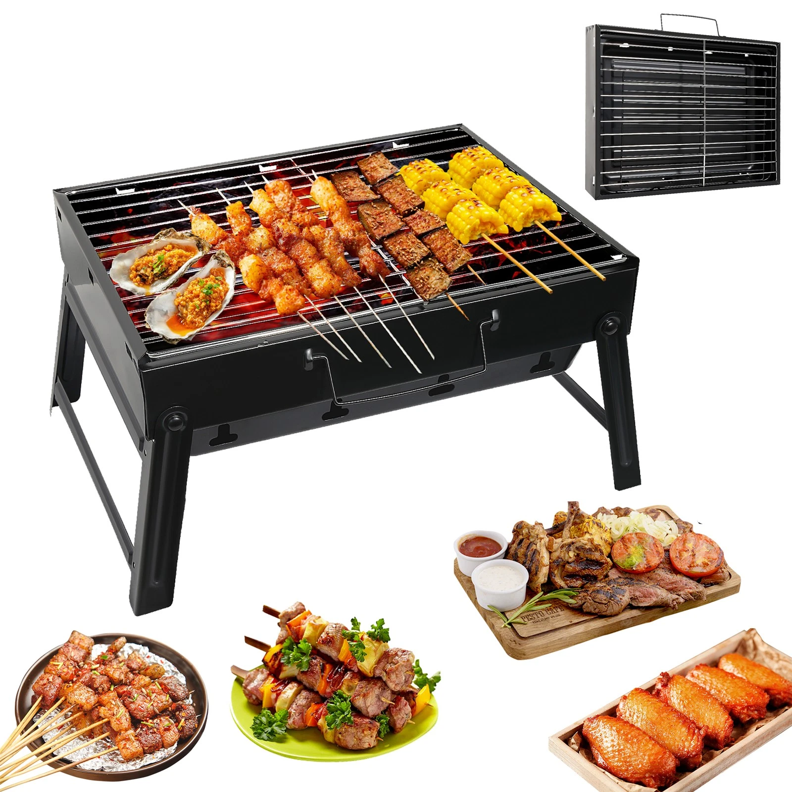 Uten Foldable BBQ Grill Tool Outdoor Portable Charcoal Barbecue Grill Tabletop
Opens in a new window