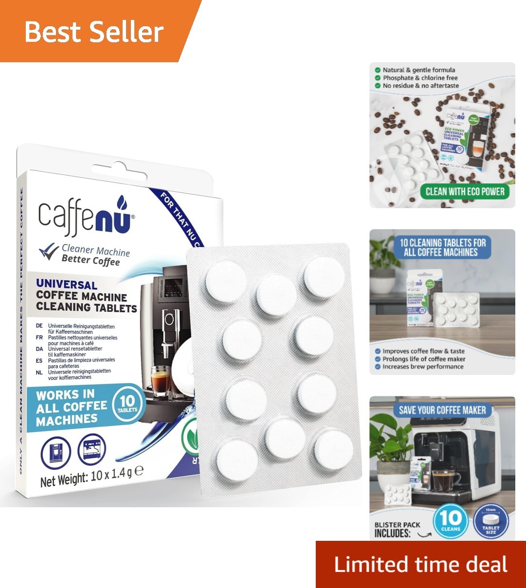 O Cleaning Tablets - 10x 0.05 Oz For Optimal Coffee Maintenance