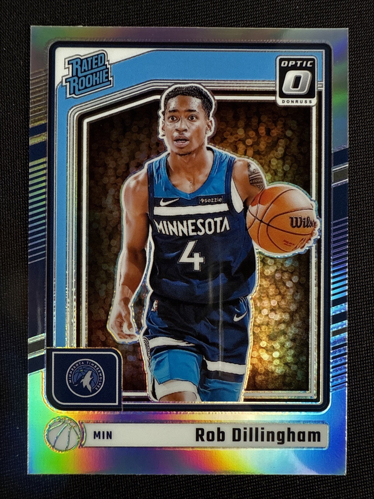 Rob Dillingham Rated Rookie RC 2024-25 Panini Optic Silver Holo Prizm #259