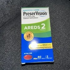 Bausch + Lomb Preservision Eye Vitamin and Mineral Supplement - 60 Capsules