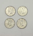 1964 Kennedy Half Dollars Lot Of 4 90% Silver.  C-036
