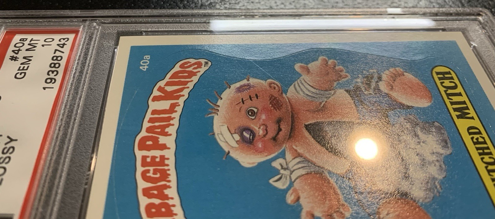 1985 Garbage Pail Kids Unstitched Mitch 40a PSA 10 GEM MINT-RARE GLOSSY CARD TWT view 7