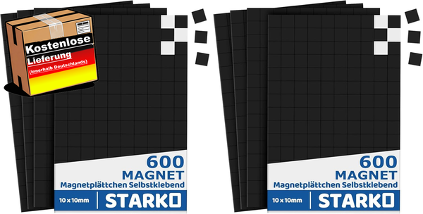 MagnetpläTtchen Selbstklebend 600 StüCk FüR BüRo Schule KüHlschrank Whiteboard-image