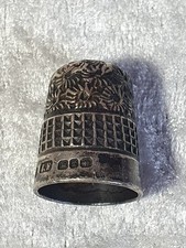 Antique Hallmarked Silver Thimble J.F. James Fenton c1899 Victorian Sewing