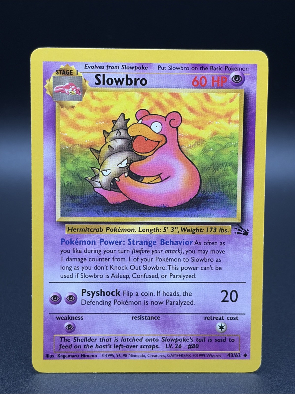 Slowbro 43/62 Fossil Non Holo - NM