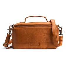 muud Cleo Crossbody-Tasche Echtleder 23x13x11cm  Rich Brown/Black/Whisky