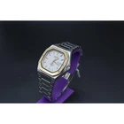 Vintage Seiko SQ Sports 100 8229-5019 Two-Tone Day Date Santos Style Watch