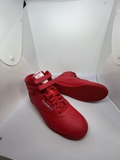 Reebok Freestyle Hi Women s Size 8 Red Leather High Top Sneakers 100069707