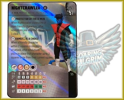 Marvel Heroclix  NIGHTCRAWLER - A024 - ALTERNATE PROMO CARD X-Men '97 Set