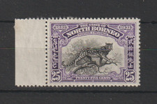 p6017 NORTH BORNEO 1931 Mint hinged 25c Clouded Leopard SG.299
