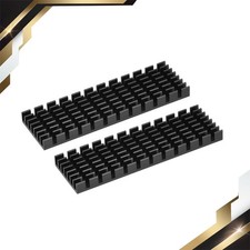 2 Pack M.2 SSD Heatsink Cooler w Thermal Pad 70x22x6mm Black