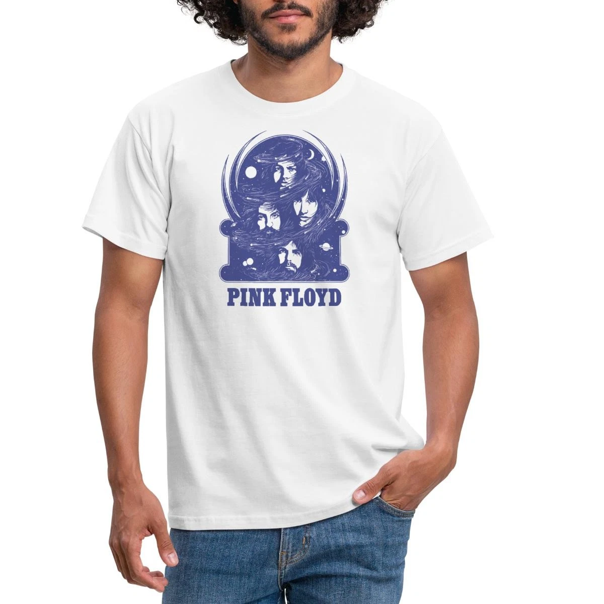 T-Shirt Uomo Pink Floyd, 100% Cotone, Maniche Corte, Lavabile In Lavatrice - 2