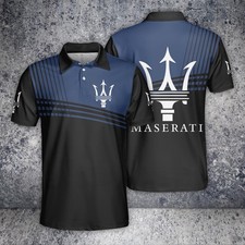  Best Price Custom Name - Maserati Black Navy Polo Shirt For Men's - All Size