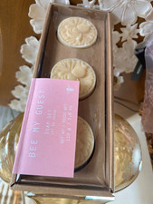 ANTHROPOLOGIE BEE MY GUEST SOAP BOXED SET HONEY BLOSSOM SCENTED SOAP NEW IN BOX