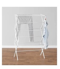 Amazon Basics Foldable Portable Laundry Rack 14.5 x 29.5 x 41.8 inches, White