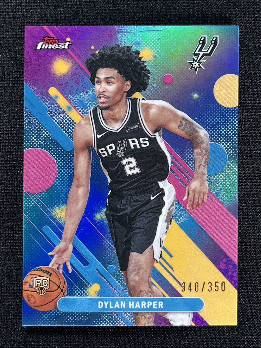 2025-26 Topps Finest Dylan Harper #2 Common Sky Blue Rookie RC Spurs /350