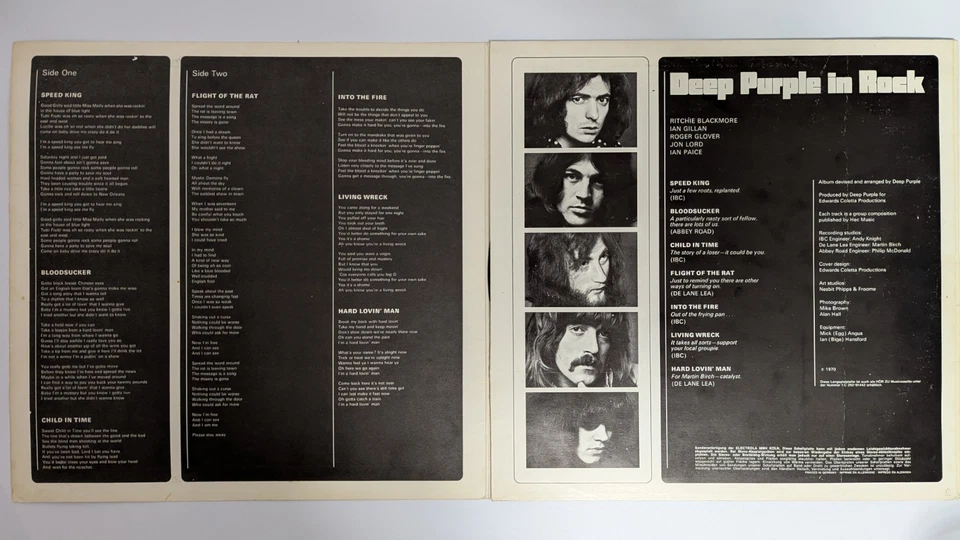 Autogramm von Ian Gillan LP Deep Purple In Rock 1970 Original!!! - Bild 4 von 4