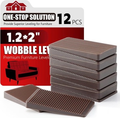Furniture Leveler 12pcs Kit Size Variety | Multi-Purpose Rubber Shim for Leve...