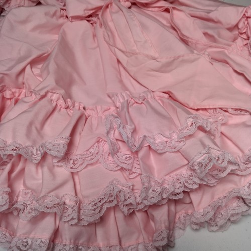 Vintage Miss Quality Pageant Dress 6X Pink Lace Ruffled Frilly Coquette Babydoll - Picture 18 of 24