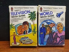 2 1984 Hoyle Pocket Trivia Card Games - Television and World Decks