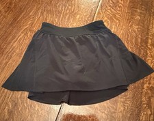 Spanx Get Moving Women's Black Athletic Skort Media Pocket Elastic Waist Size L