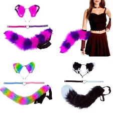 Cats Foxes Wolf Animal Cosplay Costume Ears Tail Cats Ears Headbands Foxes Tail