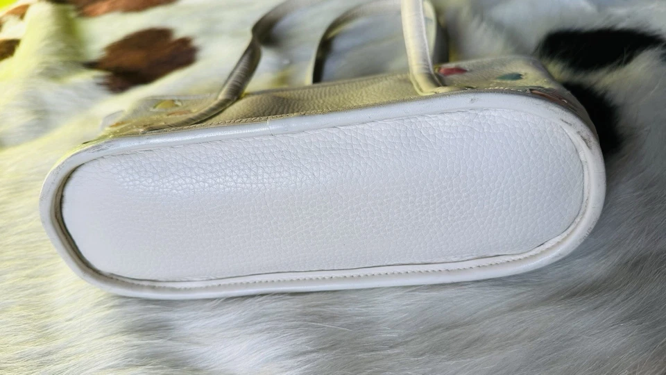 Bolsa tote satchel de couro BRIGHTON FRESCA Colored HEARTS, corações pastel - Imagem 3 de 4