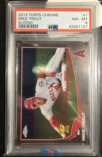 2013 Topps Chrome Mike Trout #1 Rookie Cup PSA 8