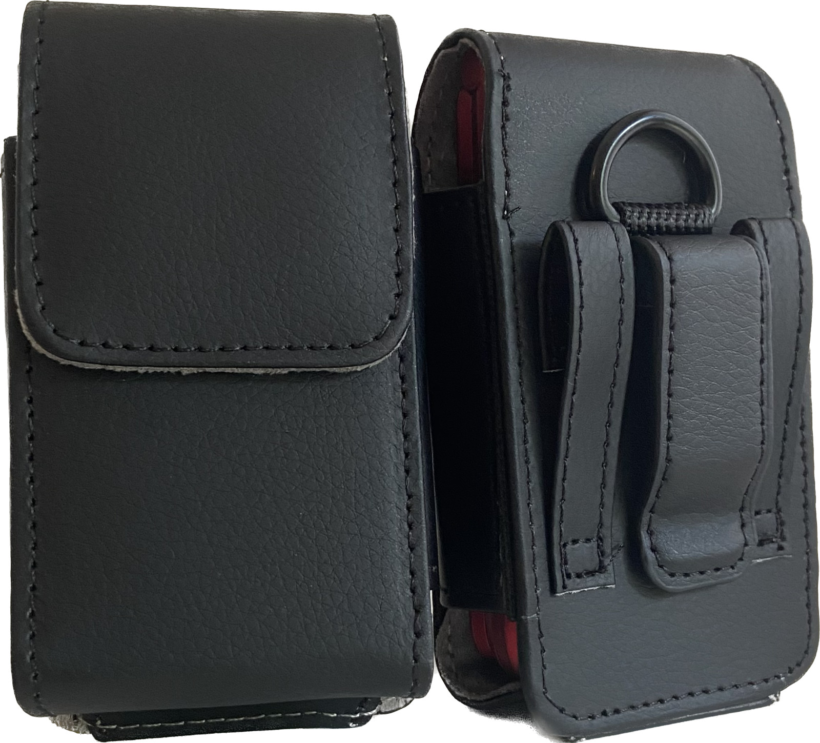 For TCL Flip 3, Flip 2, Flip PRO, Classic - Vertical Black Leather Magnetic Case