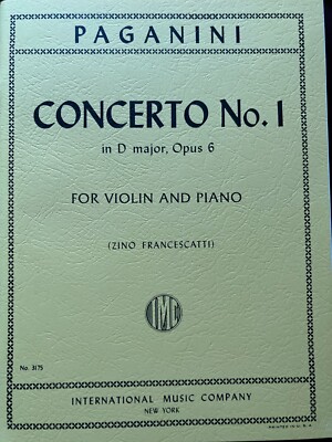 Concerto No. 1 in D Major, Op. 6 for Violin (IMC # 3175)