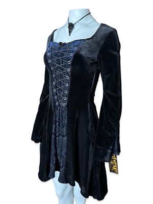 blue and black victorian dress Gothic Victorian Dress,Stempunk Dress,18th Century Victorian Period Dress  at Salelolita