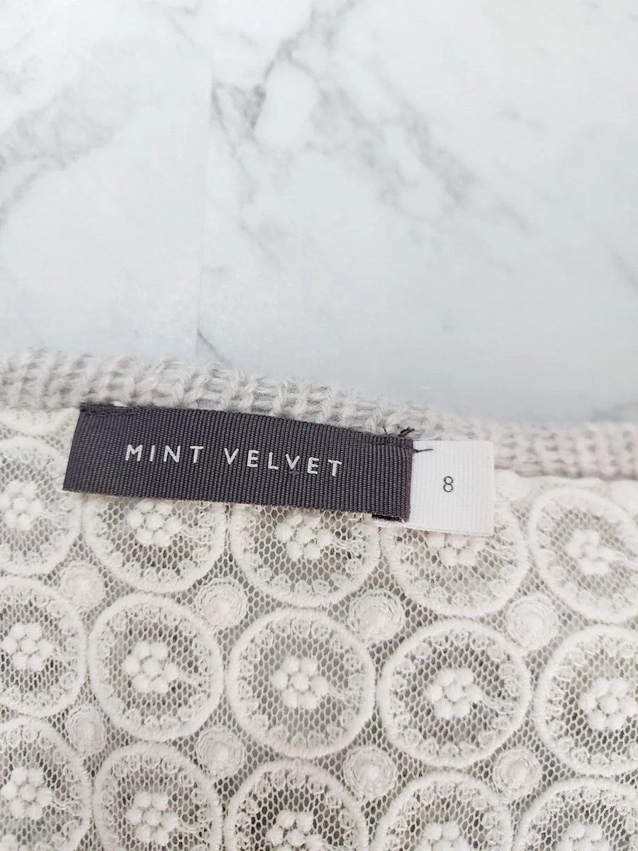 MINT VELVET Size 8 Alpaca Blend Lace Detail Tie Back Jumper Pullover  Lightweight | eBay