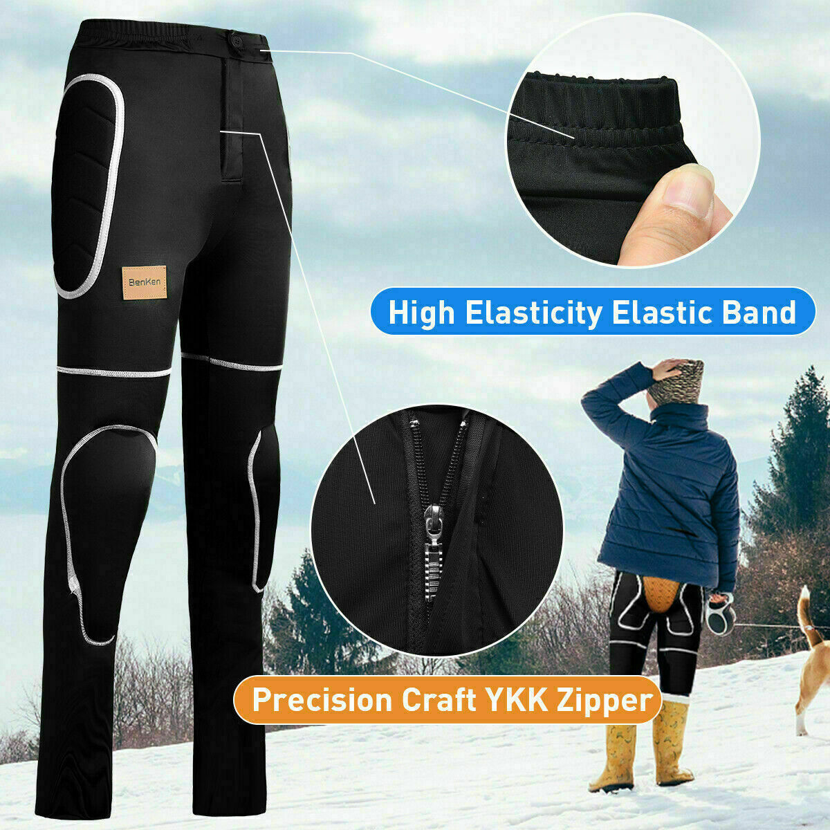 Benken Padded Pants 3D EVA Anti-fall Protective Equipment