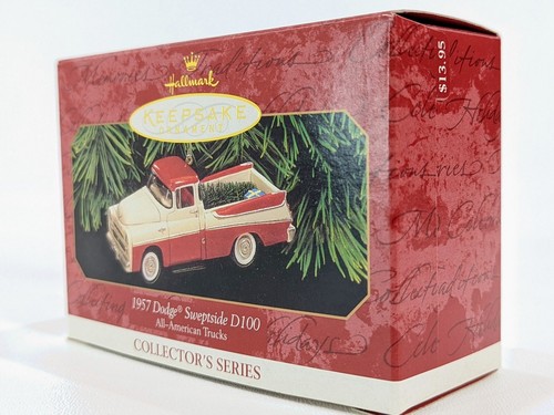 Vtg Hallmark Keepsake Ornament 1957 Dodge Sweptside D100 American Truck In Box - Picture 2 of 5