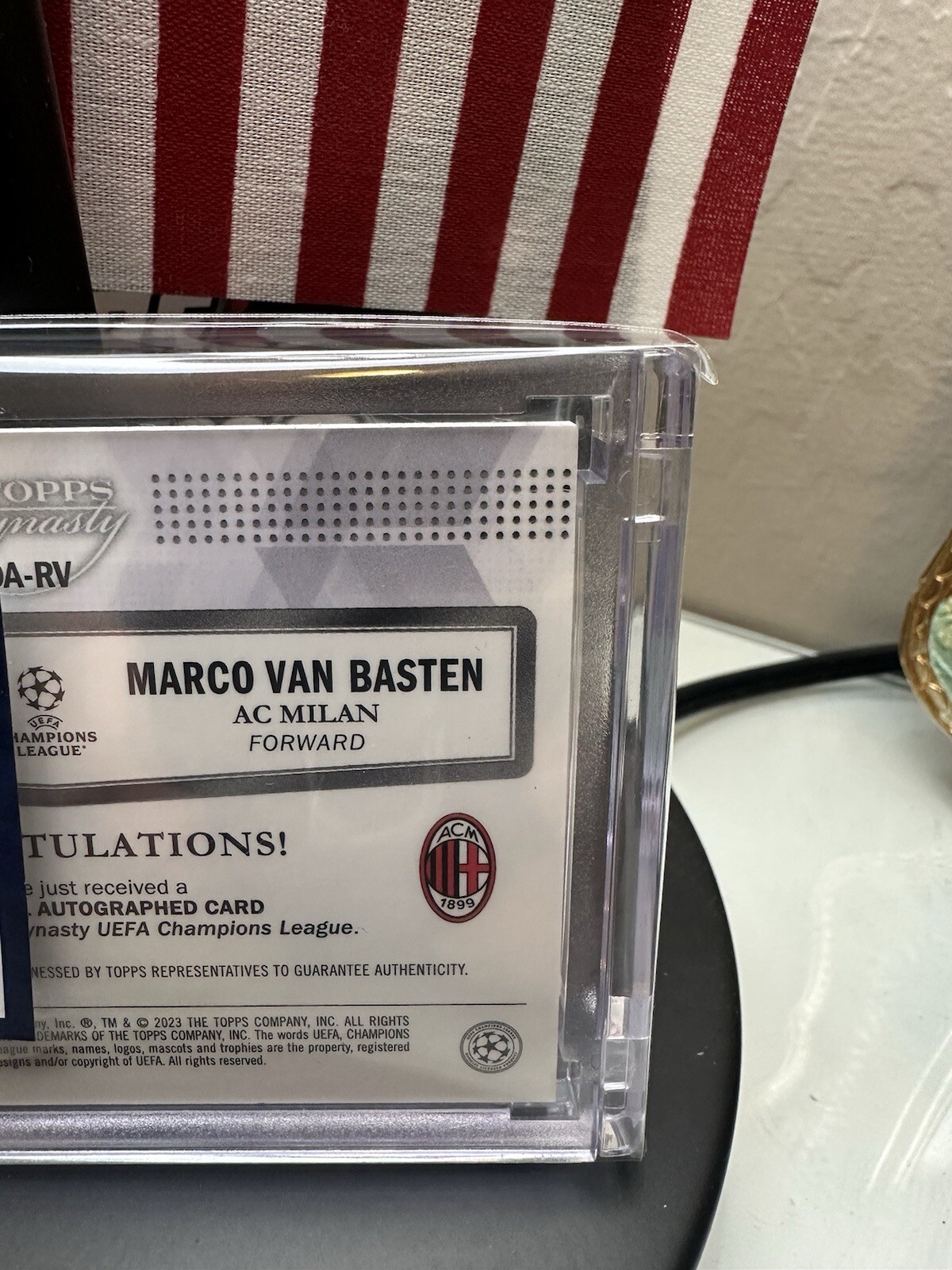 2022-23 Topps Dynasty Soccer Black Marco Van Basten Frank Rijkaard Dual AUTO 2/5 view 11