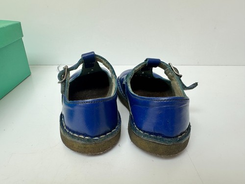 Vintage Clarks Childrens Shoes Blue Leather Mary Jane Sunspree - Picture 4 of 14