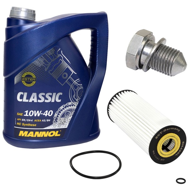 MotoröL ÖLfilter SH420L Set 10W40 5Liter + ÖLablassschraube FüR Audi Seat Skoda-image