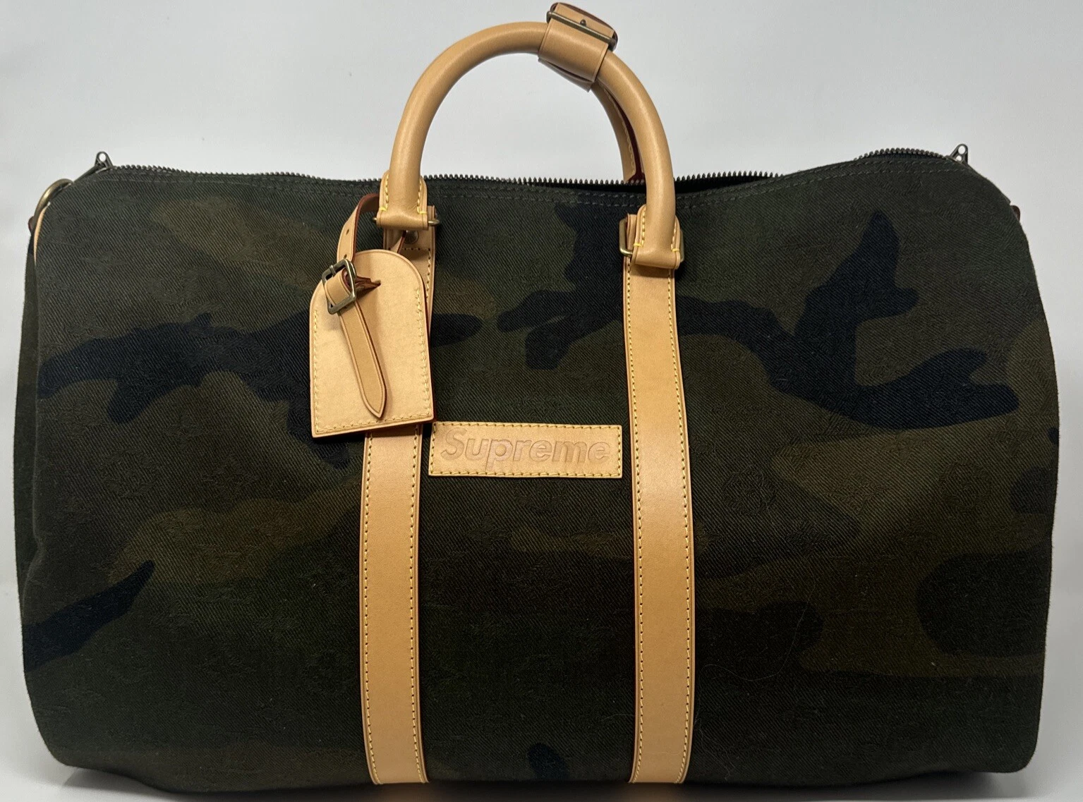 Camouflage Louis Vuitton x Supreme Keepall Bandoulière 45 monogrammes NEUF INUTILISÉ
