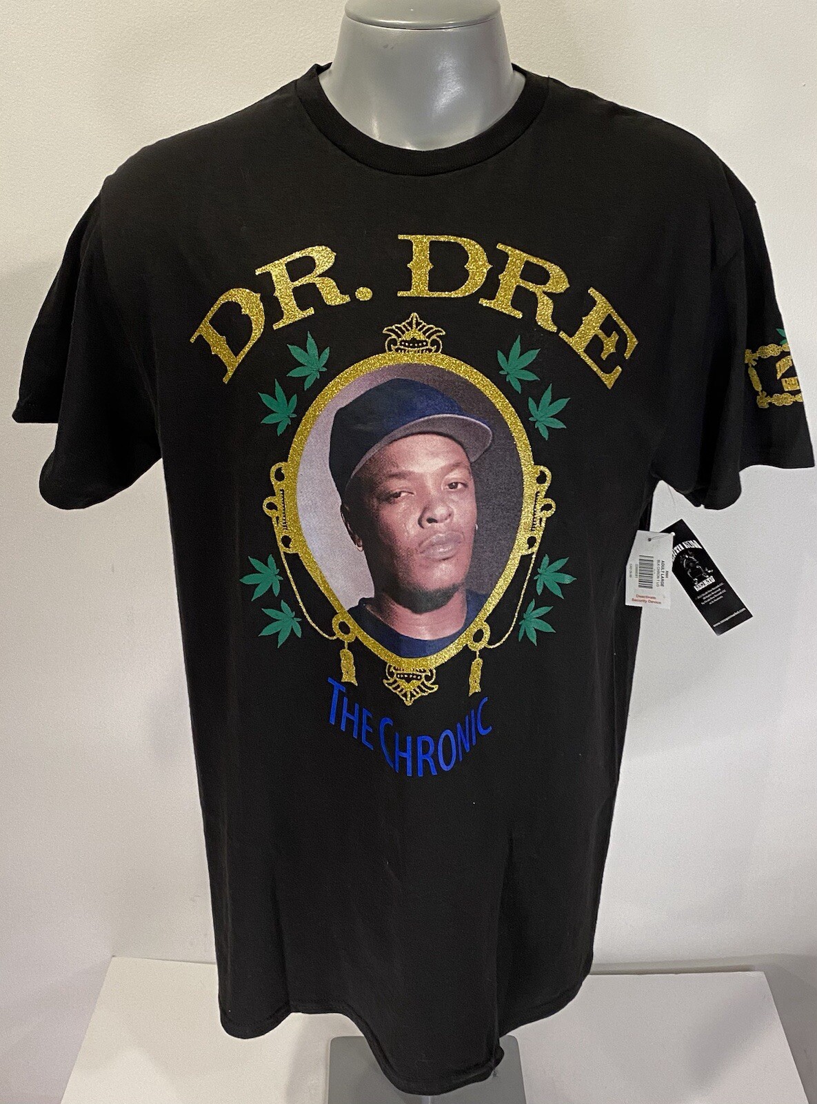 Dr Dre The Chronic NWT Large L Black T-Shirt Tee Death Row Records Short Sleeve
