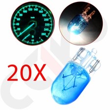 20pcs 12v Blue W5w T10 168 194 Wedge Dashboard Panel Cluster Light Halogen Bulbs