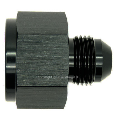 AN-8 BUCHSE auf AN-4 STECKER JIC SCHWARZ REDUZIERSTÜCK/EXPANDER Schlauchverschraubung Adapter schwarz
