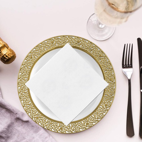 1000 x White Napkins Wholesale Mini Square 1Ply Party Napkin Serviettes Pub Club - Picture 6 of 8