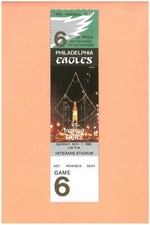 Houston Oilers @ Philadelphia Eagles 12-19-1982 ticket Topps Harold Carmichael A
