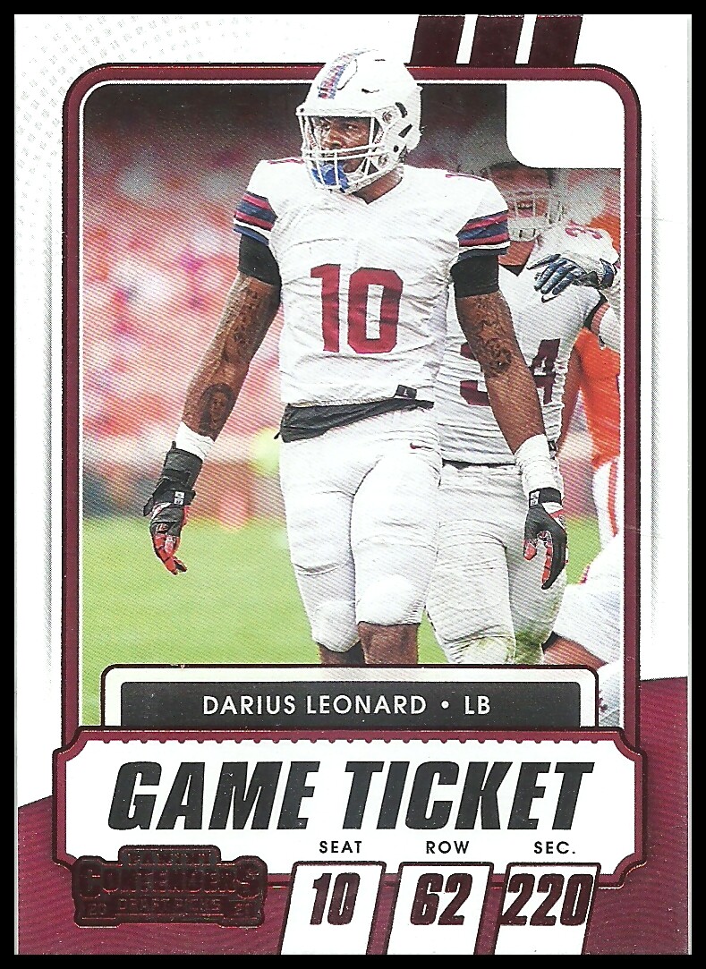 Darius Leonard Panini Contenders Draft Picks Collegiate 2019 #27   Mint