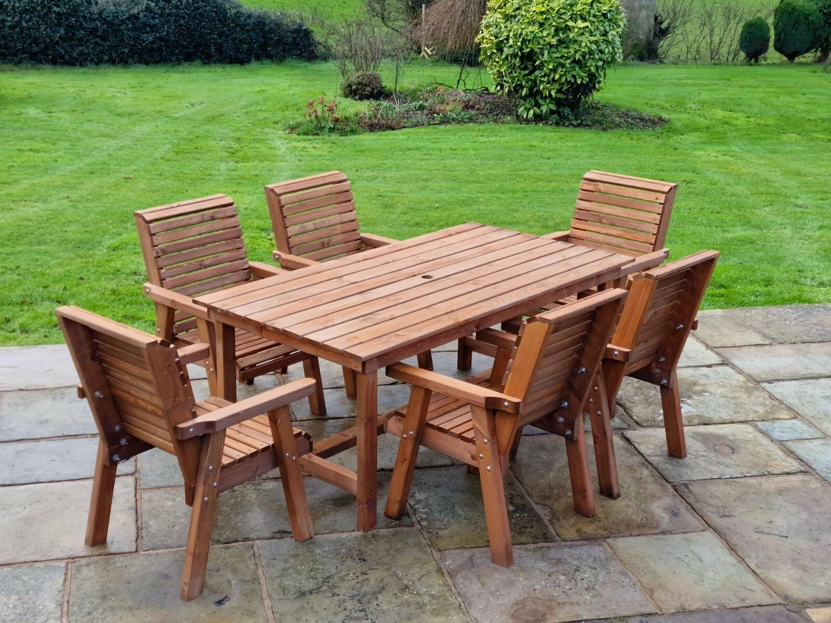 Wooden garden furniture Wooden garden table and chair set Solid Patio Set