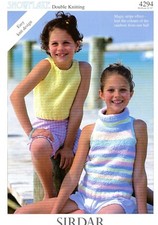 Sirdar Snowflake Chunky Knitting Pattern 4294 Girl's Tops 1-12yrs - Easy Knit 