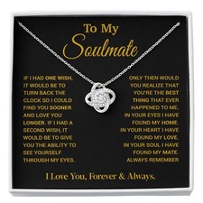 To My Soulmate Necklace, Soulmate Gift, Gift For Girlfriend, Christmas Gift