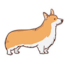 Cute Corgi Dog Sticker Decal