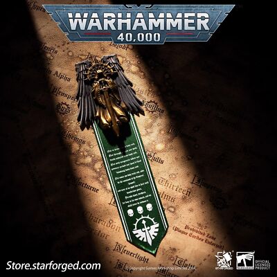 Warhammer 40k Space Marines Dark Angels Seal of duty Brooch Official