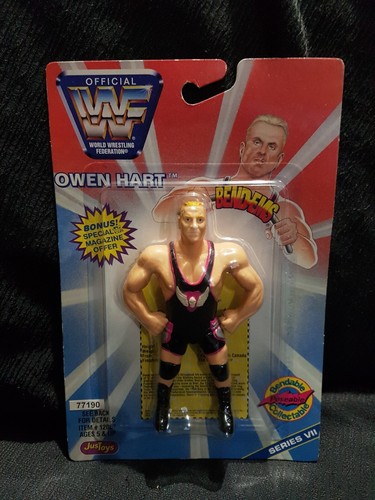 WWF Bend-Ems Series 7- Owen Hart  1997 Bendies Jus...